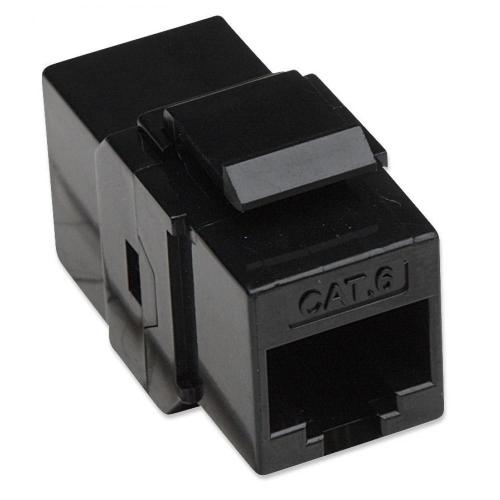 Accoppiatore RJ45 F/F UTP Cat6 Keystone Nero - Collegamento pin-to-pin