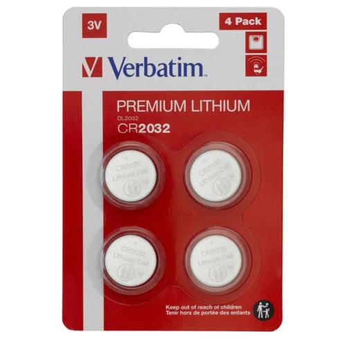 VerbatimBatteria Bottone Litio 2032 3v 220mah 1pz Cr2032