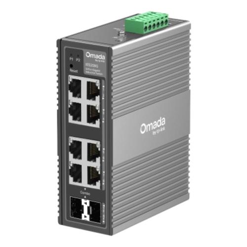 SWITCH Industriale 6P TP-LINK IES208G 8P Gigabit RJ45 2 slot Combo Gigabit SFP