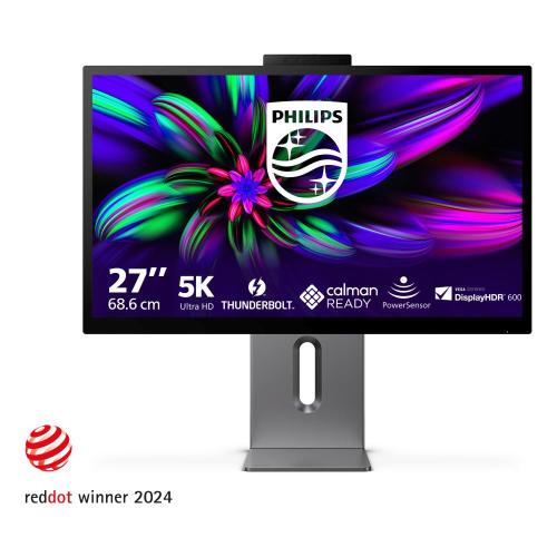 MONITOR PHILIPS LCD IPS LED 27 Wide 27E3U7903/00 5K 4ms LowBlue MM UHD 4000:1 GRAY AI HDMI Thund. LAN HUB USB WEBCAM Fino:28/02
