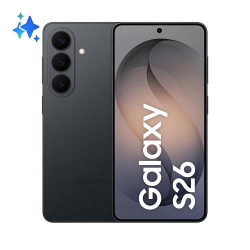 SAMSUNG GALAXY S26 BLACK 6.3" 12GB/256GB - Smartphone 5G Dual Sim - Fotocamera 50 + 10 + 12 MP - Android 16 - Batteria 4300 mAh. - Octa-Core fino a 3.8 GHz - IP68