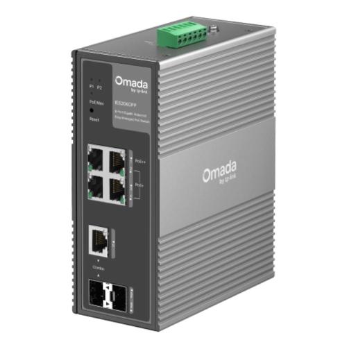 SWITCH Industriale 6P TP-LINK IES206GPP con 3P POE+ 1P PoE++ 1P Gigabit PoE+ 1P Gigabit Non PoE-1 slot Gigabit SFP+1 combinato
