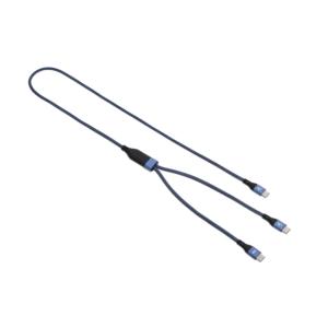 Vultech Cavo Type-C / Doppio Type-C 100W PD in Nylon 1.2 metri