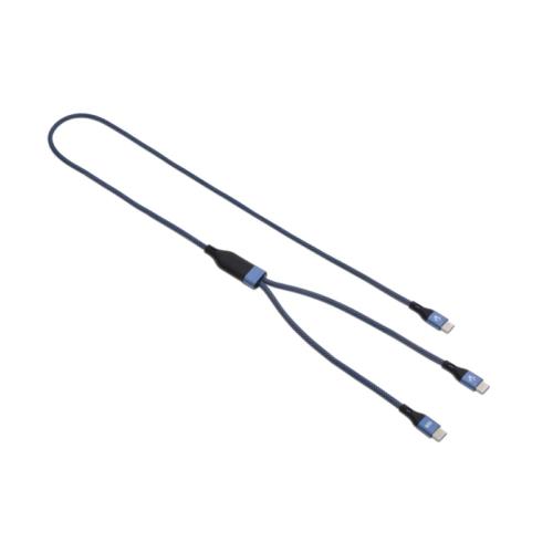 Vultech Cavo Type-C / Doppio Type-C 100W PD in Nylon 1.2 metri
