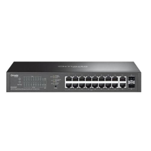 SWITCH 20P LAN Gigabit TP-LINK ES220GP Easy Managed 16P POE+ 2P Gigabit 2P SFP- mont.su rack 1U 13 - alim.PoE 150W