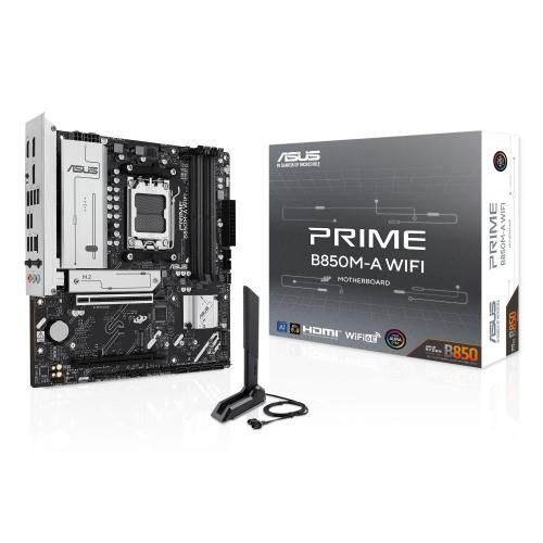 MB ASUS PRIME B850M-A WIFI B850 AM5 2xDDR5DC-8000oc HDMI 2xDP 1xPCIe5.0x16 4xSATA3 3xM.2 USB3.2 GBLAN WIFI6 mATX 90MB 