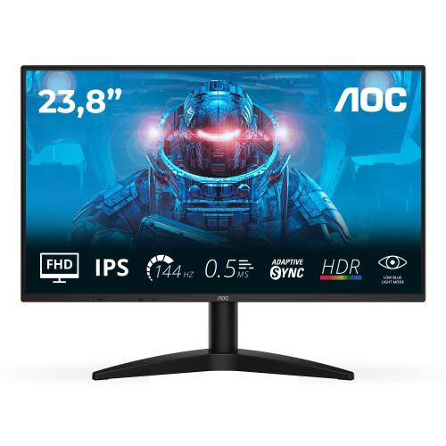 MONITOR AOC LCD IPS 144Hz 23.8 WIDE FRAMELESS 24B36X 4ms FHD 1500:1 BLACK HDMI DP Vesa 