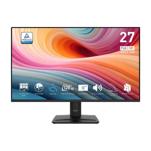 MONITOR MSI PRO MP275 E2 27 IPS AG FHD 16:9 MM 1500:1 1ms 120Hz Less Blue Light PRO VGA HDMI DP VESA Black