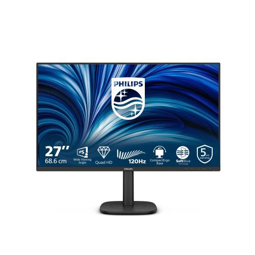 MONITOR PHILIPS LCD IPS LED 120Hz 27 WIDE 27B2N3500J/00 4ms Softblue MM QHD 1500:1 BLACK 2xHDMI DP Vesa