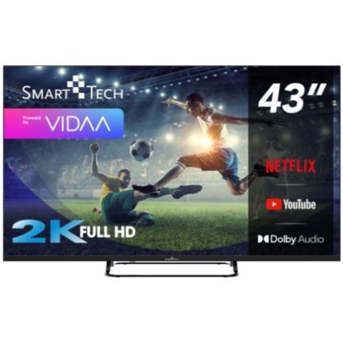 SMART TECH 43FV02V TV FHD LED 43" Smart TV VIDAA. Display HD READY, 43 pollici, Applicazioni: Netflix, Youtube, Prime video, Spotify, APP Store, Deezer, Dazn.