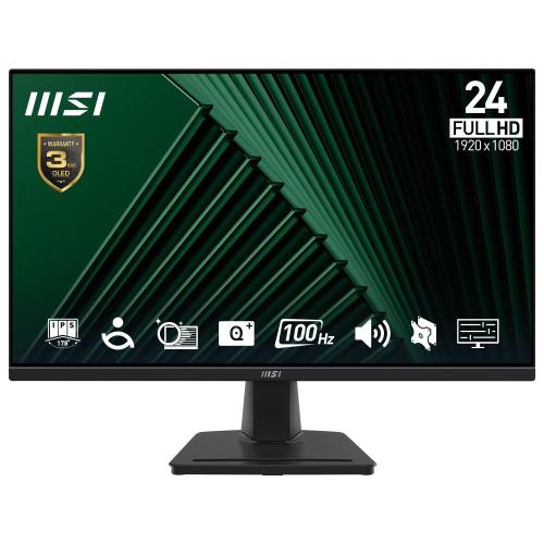 MONITOR MSI PRO MP245G 23.8 IPS AG FHD 16:9 1300:1 100Hz 1ms VGA HDMI DP REG.ALT. VESA Black