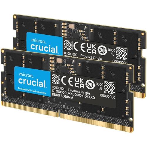 Crucial RAM 32GB Kit (2x16GB) DDR5 5600MHz (o 5200MHz o 4800MHz) Memoria portatile CT2K16G56C46S5