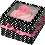 Wilton Set 3 scatole portamuffin nere a pois bianchi, per cupcakes, cake design e pasticceria