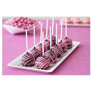 Decora confezione 25 bastoncini in carta da forno per Cake Pops, lunghezza 360 mm, diametro 6 mm