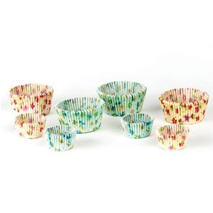 Decora Confezione 200 pirottini primavera, per mini cup cakes, muffin, pasta di zucchero, cake design e pasticceria