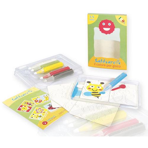 nuovo KIT da Sabbiarelli il "Baby Kit" - 6 Sabbiarelli + 4 Disegni + 1 Spellicolini + 1 Vassoio