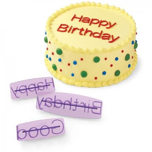 Wilton 0262051 - SET 6 STAMPI MESSAGGIO IN CORSIVO 