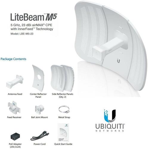 Ubiquiti LiteBeam M5 5GHz 23dBi (LBE-M5-23)