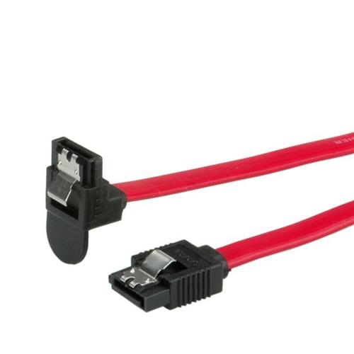 ROLINE CAVO interno SATA 6.0 Gbit/s Cable, angolato, con fermo, lunghezza 0.5 m