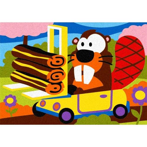 Sabbiarelli Album - Gli animali al volante - 5 disegni (15x20cm)