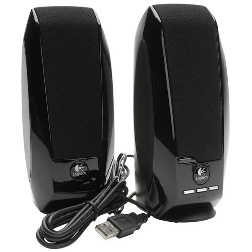 Logitech S150 Speaker System 2.0 (980-000029) Altoparlanti multimediali, 1,2 Watt, Alimentazione USB, colore Nero