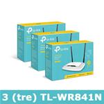 TP-LINK 3 (TRE) TL-WR841N Router Wireless N 300Mbps, Ideale streaming video HD