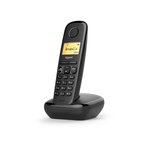 Gigaset A270 Black Telefono Cordless, Nero - Vivavoce, Display (34x22 mm /1.5")