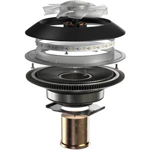 Ventola MasterAir G100M, Heat Column, RGB Ring, Low Profile, Wired RGB Controller, 100*25mm, 600~2400 RPM (PWM)