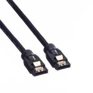 ROLINE CAVO interno SATA 6.0 Gbit/s Cable, con fermo, lunghezza, NERO, 0.5 m