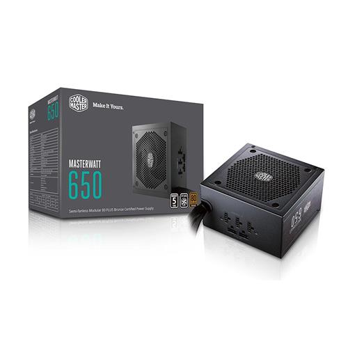 Alimentatore Cooler Master MasterWatt 650W - 80Plus Bronze, Active PFC, Silent 120mm LDB fan, Semi Modulare
