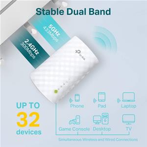 TP-LINK RE200 Pocket Range Extender AC750 - Espansione della copertura dual band