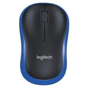 Logitech Wireless Mouse M185 - NERO/BLU - ricevitore Nano Incluso, Plug and Play - 910-002236