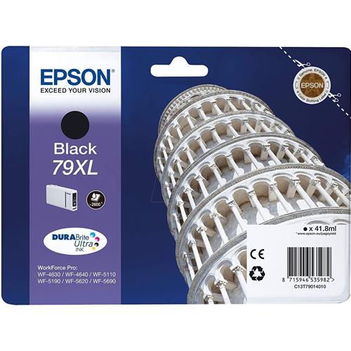 Epson 79XL Nero Torre di Pisa WF 5110DW, WF 5190, WF 5620, WF 5690 WF 4630, WF 4640 C13T79014010