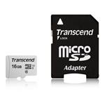 Micro SD (T-Flash) 16GB 300S Transcend con adattatore(TS16GUSD300S-A)