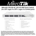 Mikrotik CRS328-4C-20S-4S+RM 20p. SFP 4p.SFP+ 4p. Combo RouterOS/SwitchOS