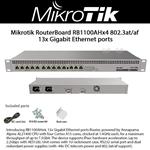 Mikrotik RB1100AHx4 13p. Gbps 1GB; Quad Core 1.4GHz; ROS L6; RB1100x4 ; Alim Ridondante