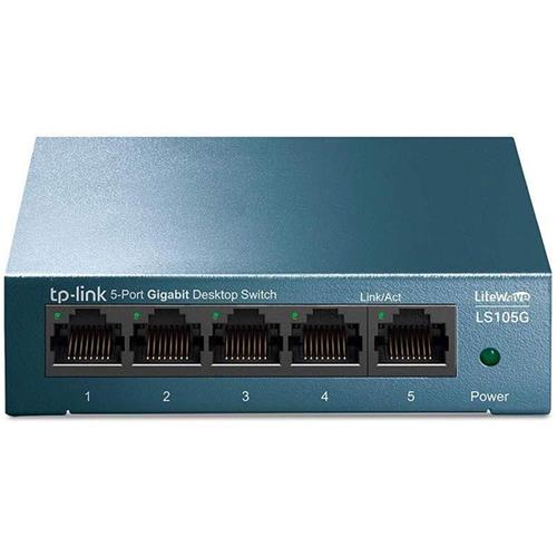 TP-LINK LS105G steel case Switch 5 porte 10/100/1000Mbps Desktop, gestione risparmio energetico