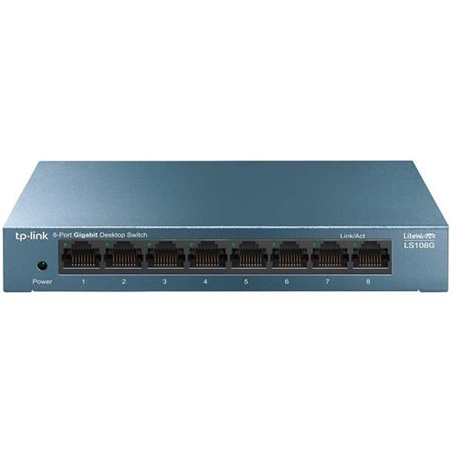 TP-LINK LS108G steel case Switch 8 porte 10/100/1000Mbps Desktop, gestione risparmio energetico