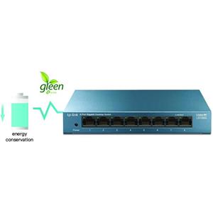TP-LINK LS108G steel case Switch 8 porte 10/100/1000Mbps Desktop, gestione risparmio energetico
