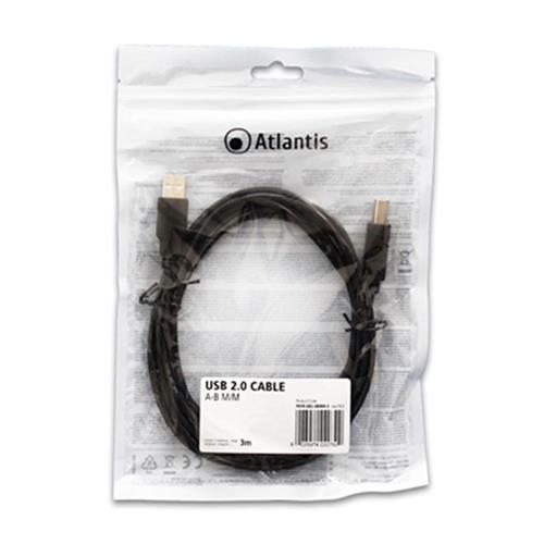 CAVO Stampante USB 2.0 A-B M/M 3MT ATLANTIS - P019-UB2-ABMM-3