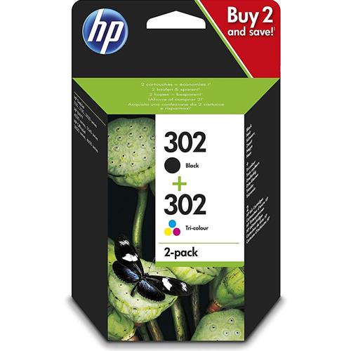 HP MULTIPACK N 302 X4D37AE NERO + COLORE 190+165pg HVS