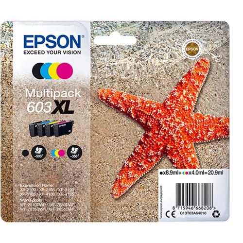 EPSON 603XL "Stella Marina" C13T03A64010 4COL x XP-2100/XP-3100/XP-4100 MULTIPACK ORIGINALE C13T03A64010