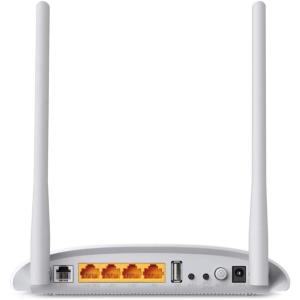 TP-LINK TD-W9970 Modem Router VDSL 2 (Fibra)/ADSL/EWAN , Wireless N 300Mbps, Velocità fino a 100M bps su VDSL2 e Retrocompatibile con ADSL, Porta USB 2.0 per Condivisione di File e Stampanti, Bianco