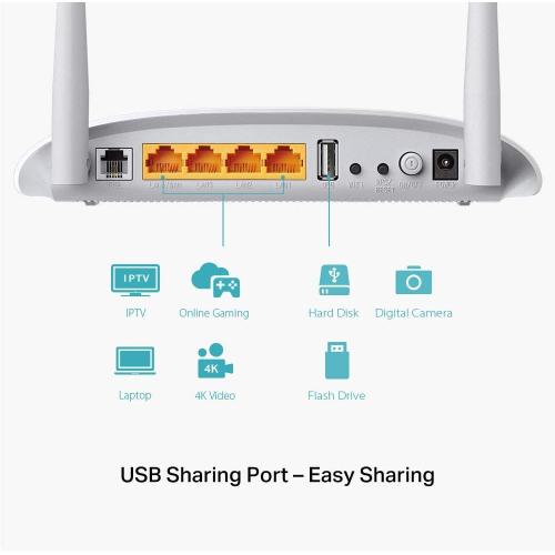 Prodotto: TD-W9970 - TP-LINK TD-W9970 Modem Router VDSL 2 (Fibra)/ADSL/EWAN  , Wireless N 300Mbps, Velocità fino a 100M bps su VDSL2 e Retrocompatibile  con ADSL, Porta USB 2.0 per Condivisione di File