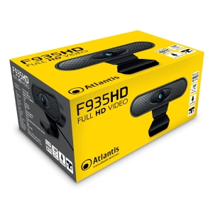 ATLANTIS WEBCAM P015-F935HD USB 2.0 Risoluzione 1920X1080 con Microfono SENS.F37 1/2.9"CMOS - FPS:30 VISUALE 120°